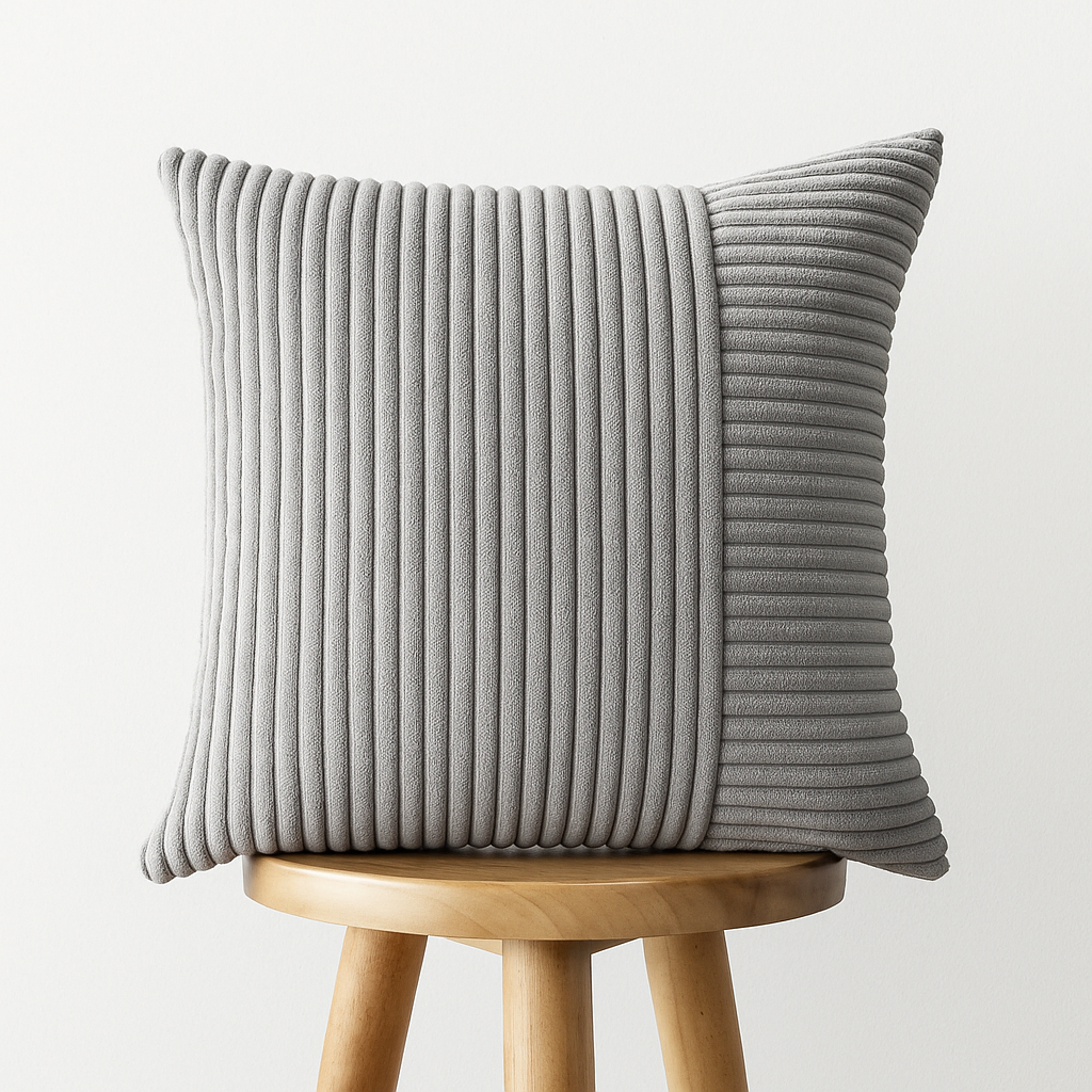 Cord Kissenbezug 45x45 cm – Weiche Rippenstruktur