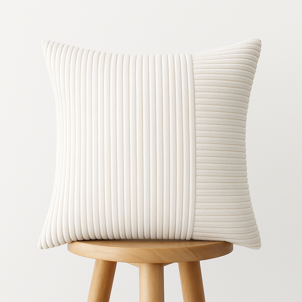 Cord Kissenbezug 45x45 cm – Weiche Rippenstruktur