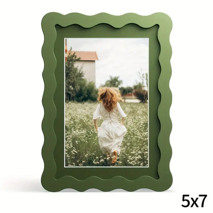 Holz Bilderrahmen bunt – Wellen Design, verschiedene Größen & Farben