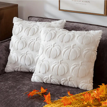 Kissenbezug 45x45 cm – Sofakissenhülle mit Kürbis-Muster aus Polyester