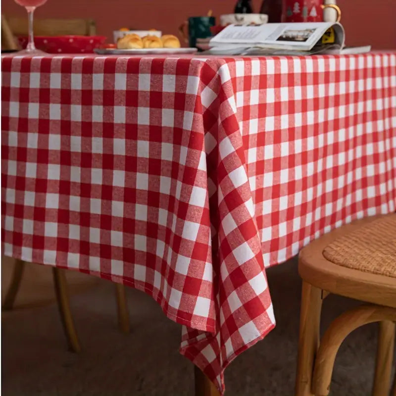 Tischdecke Rot Weiß Kariert