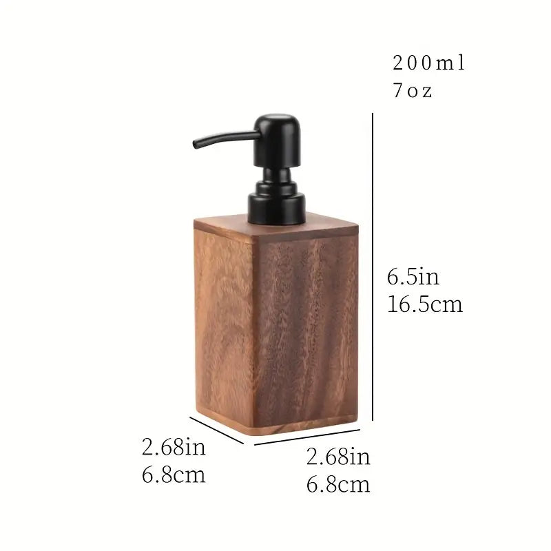 Seifenspender Walnussholz – Massivholz Spender 200ml oder 400ml
