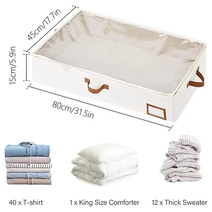 Aufbewahrungsbox Stoff – Unterbett Aufbewahrung 80x45x15 cm