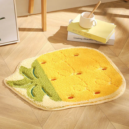 FruitHaven Teppich 48x60cm – Weicher Teppich im Obst-Design aus Polyester