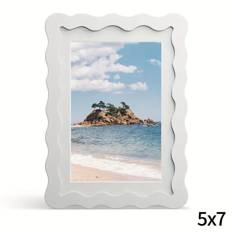 Holz Bilderrahmen bunt – Wellen Design, verschiedene Größen & Farben