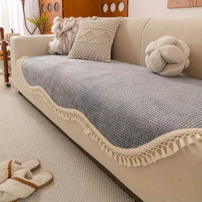 Sofabezug mit Fransen – verschiedene Farben & Größen