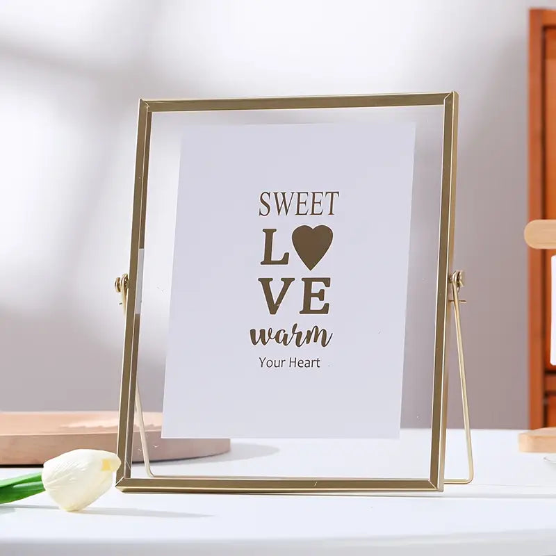 Metall Bilderrahmen Gold oder Schwarz mit Glas