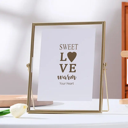 Metall Bilderrahmen Gold oder Schwarz mit Glas