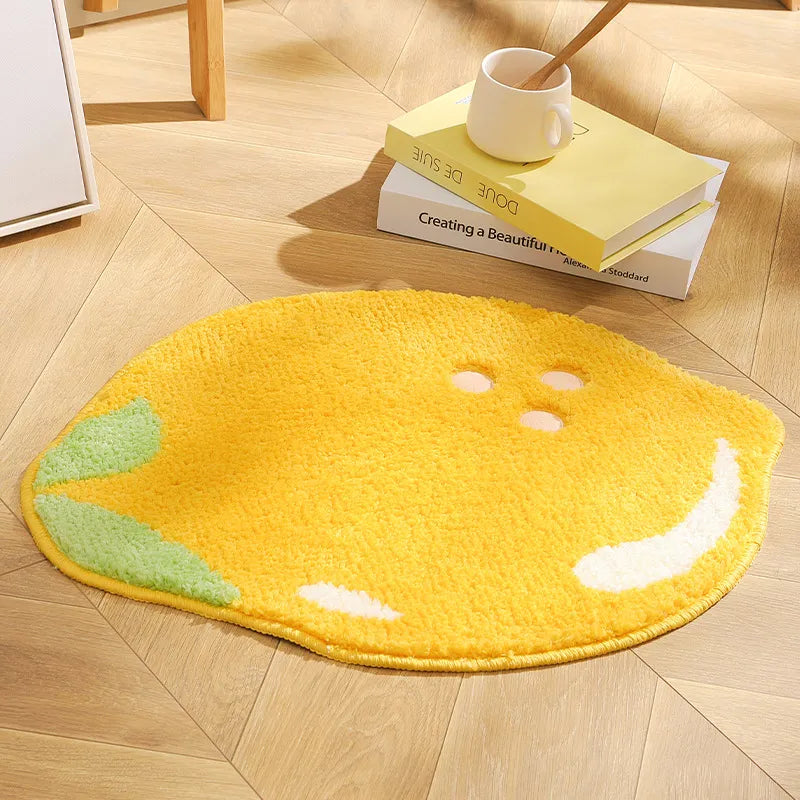 FruitHaven Teppich 48x60cm – Weicher Teppich im Obst-Design aus Polyester