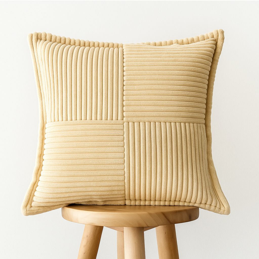 Cord Kissenbezug 45x45 cm – Weiche Rippenstruktur