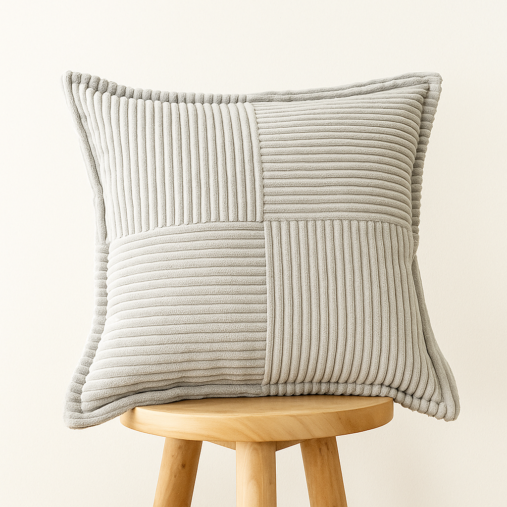 Cord Kissenbezug 45x45 cm – Weiche Rippenstruktur