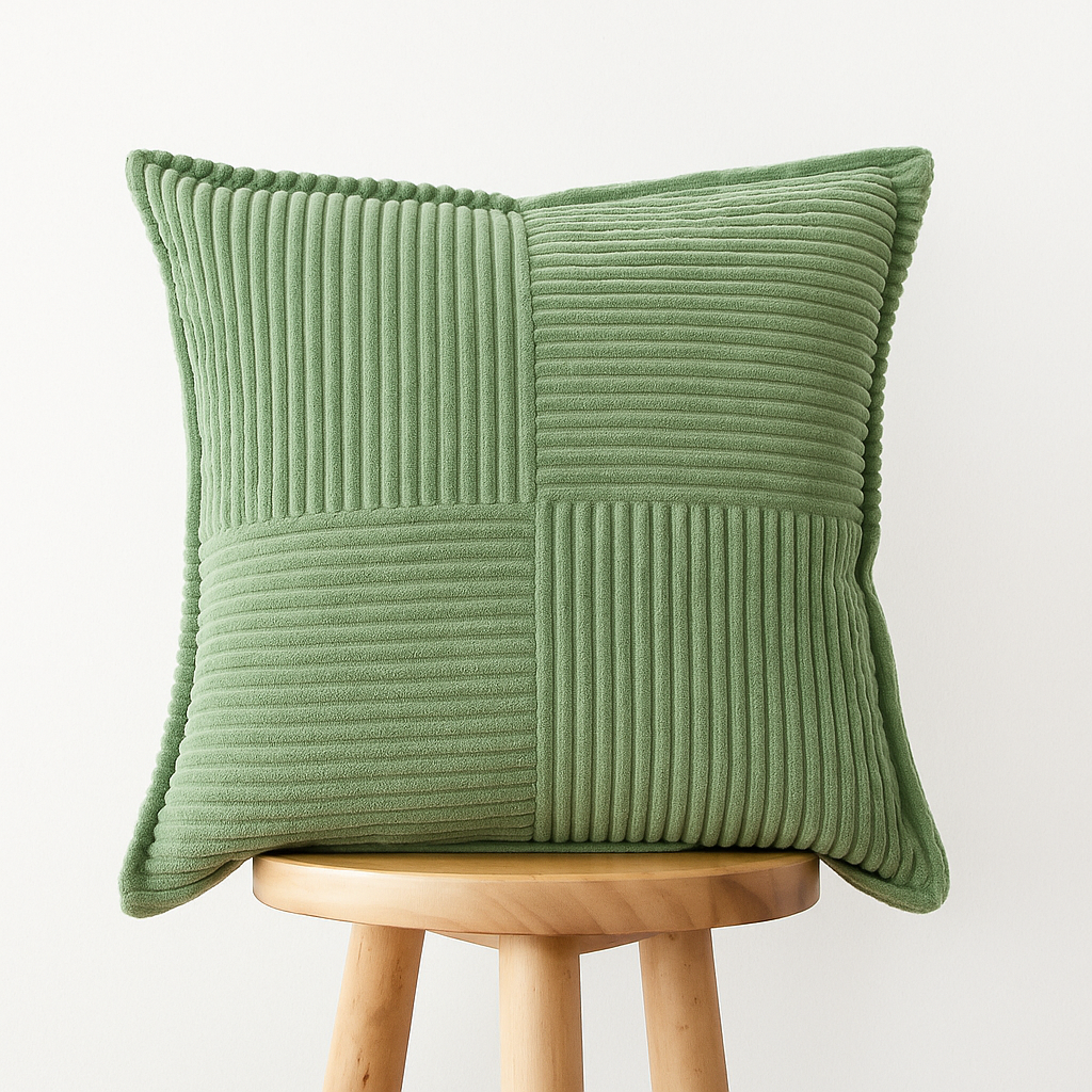 Cord Kissenbezug 45x45 cm – Weiche Rippenstruktur
