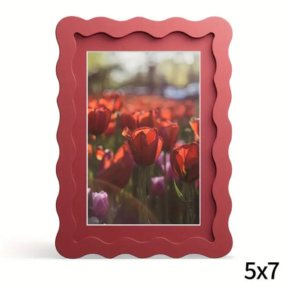 Holz Bilderrahmen bunt – Wellen Design, verschiedene Größen & Farben