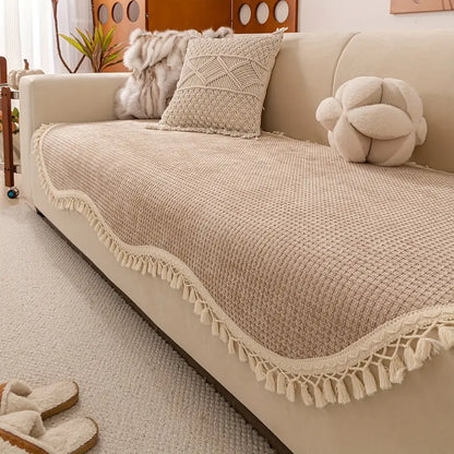 Sofabezug mit Fransen – verschiedene Farben & Größen