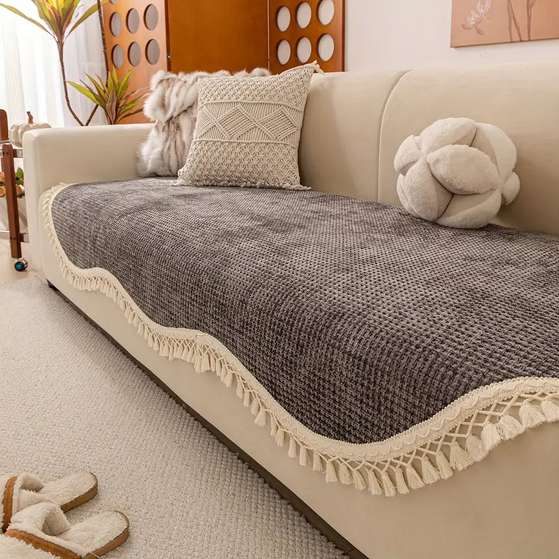 Sofabezug mit Fransen – verschiedene Farben & Größen