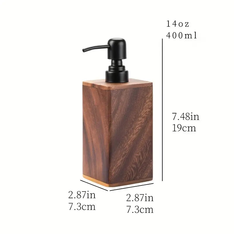 Seifenspender Walnussholz – Massivholz Spender 200ml oder 400ml