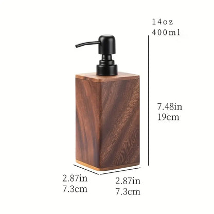 Seifenspender Walnussholz – Massivholz Spender 200ml oder 400ml
